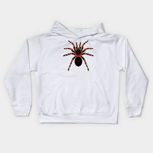 Funky Tarantula Spider Kids Hoodie by crunchysqueak